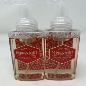 2x Trader Joes Peppermint Foaming Hand Soap 8 Fl Oz Limited 4 Holiday